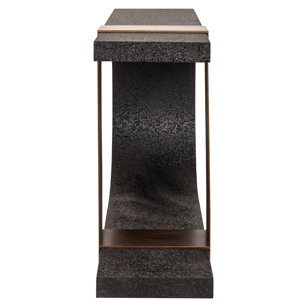 Sidetable Bazel 150cm Zwart/Goud - Afbeelding 3