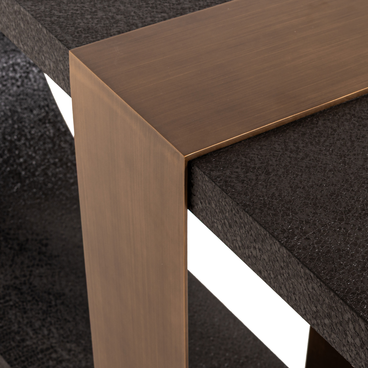 Sidetable Bazel 150cm Zwart/Goud - Afbeelding 5