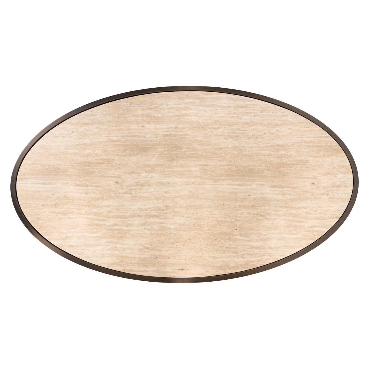 Ovale Salontafel Bonanza Marmerlook, 140 x 80cm - Afbeelding 4