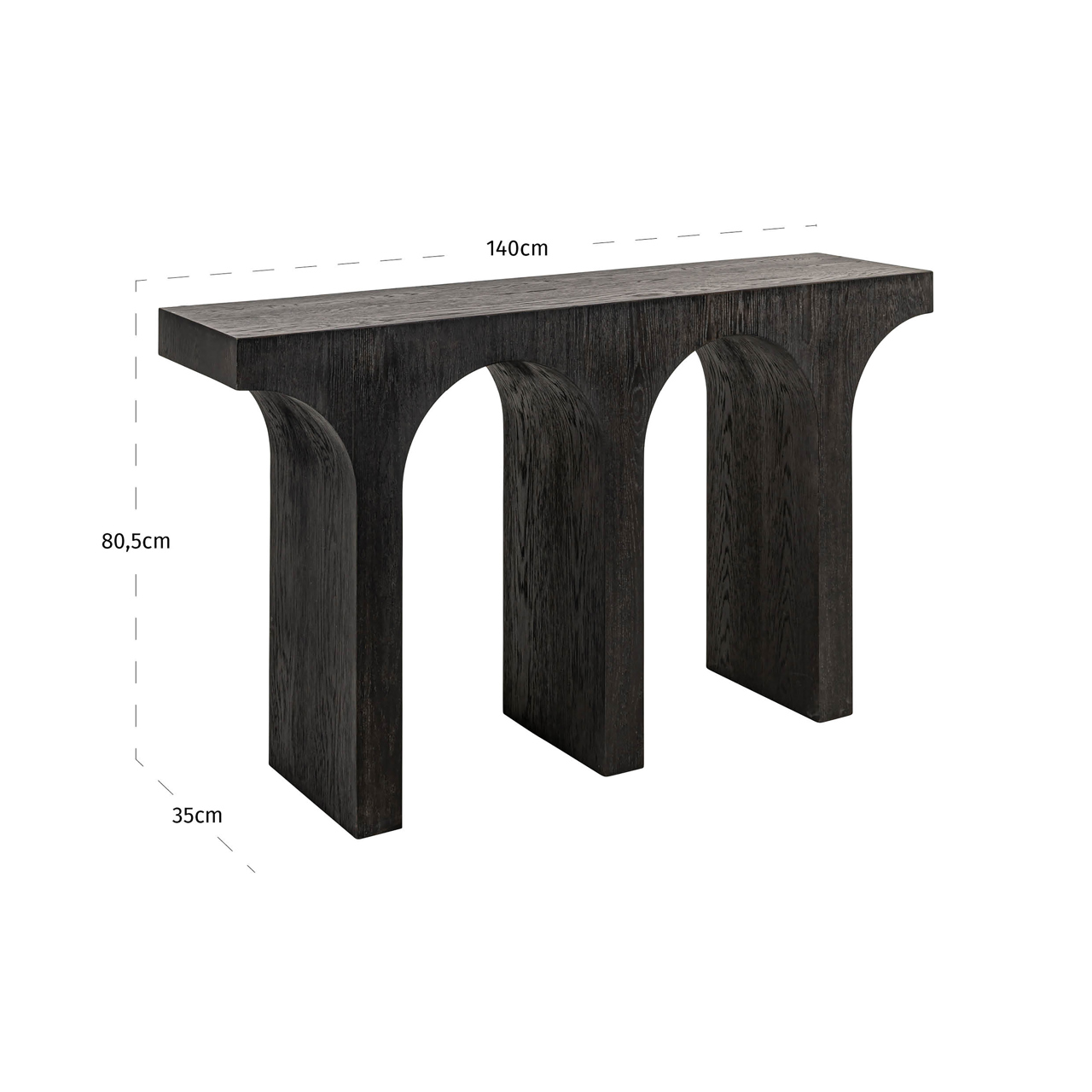 Sidetable Ashford Eiken 140cm - Afbeelding 7
