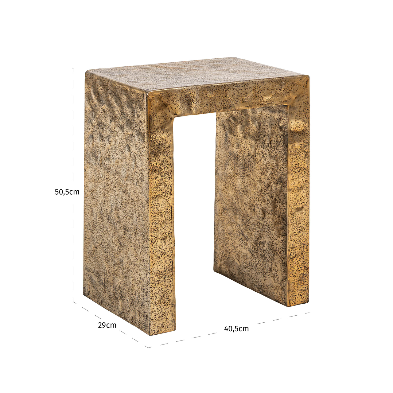 Bijzettafel Novan Brushed gold 40 x 29cm - Afbeelding 5