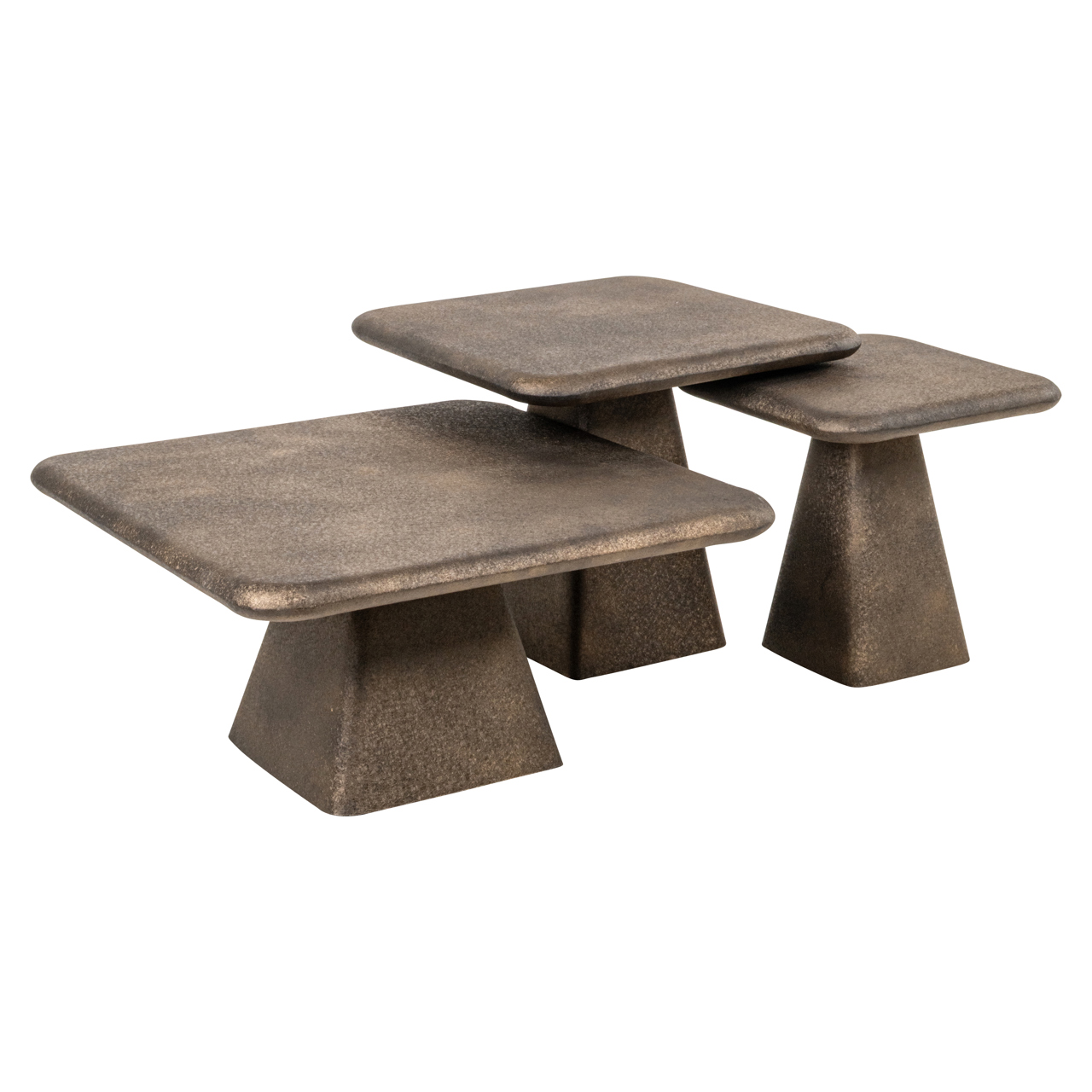 Salontafel Marlie Set van 3 stuks Goud