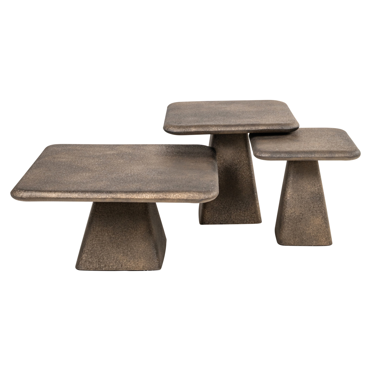 Salontafel Marlie Set van 3 stuks Goud - Afbeelding 2