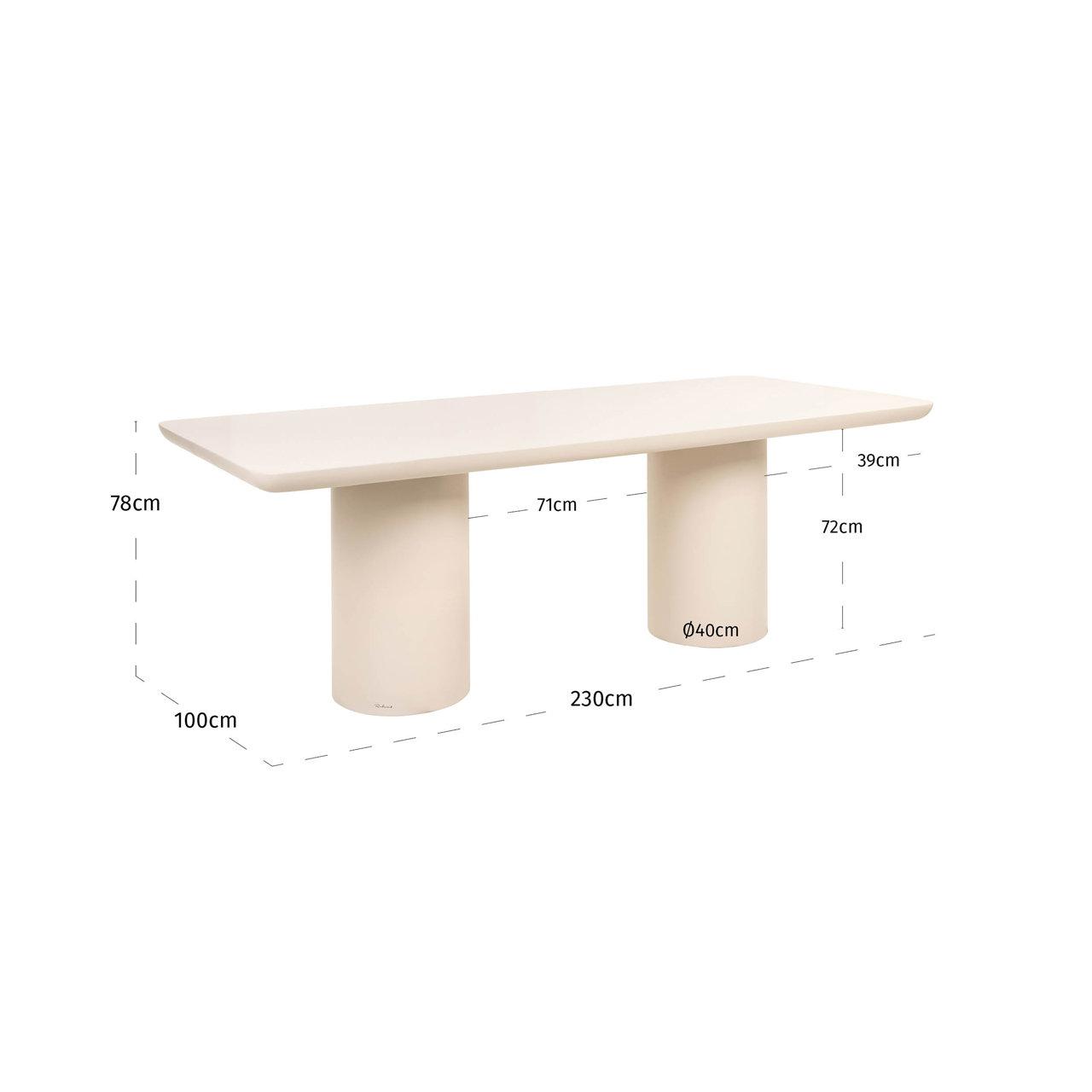 Outdoor Ovale eettafel Urban Bloom - 230 cm - Afbeelding 5