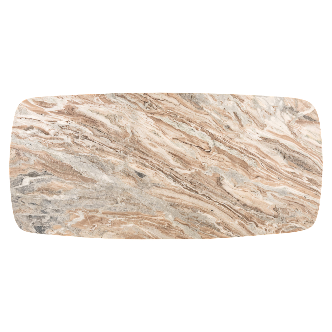 Deens Ovale Eettafel Bottega Marmer en brass - 220 cm - Afbeelding 4