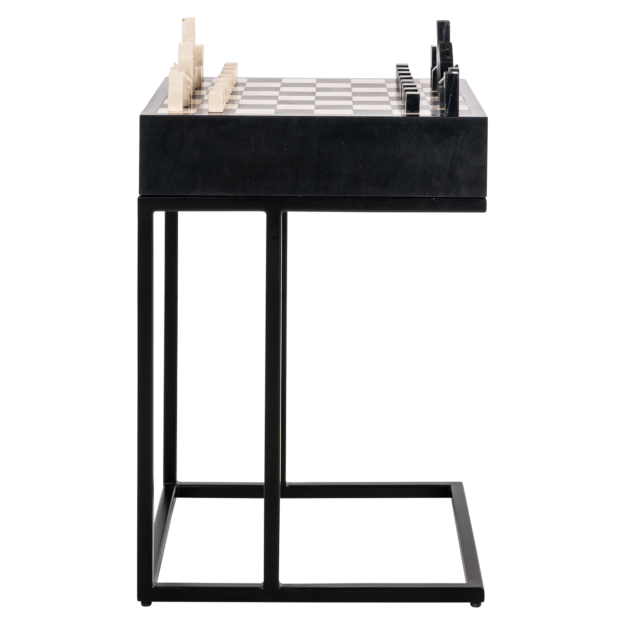 Bijzettafel/Schaaktafel Davos - zwart - Afbeelding 3