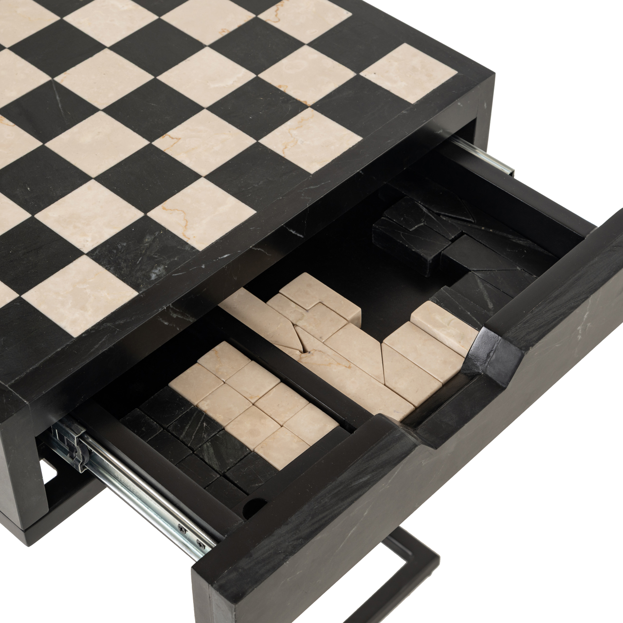 Bijzettafel/Schaaktafel Davos - zwart - Afbeelding 12