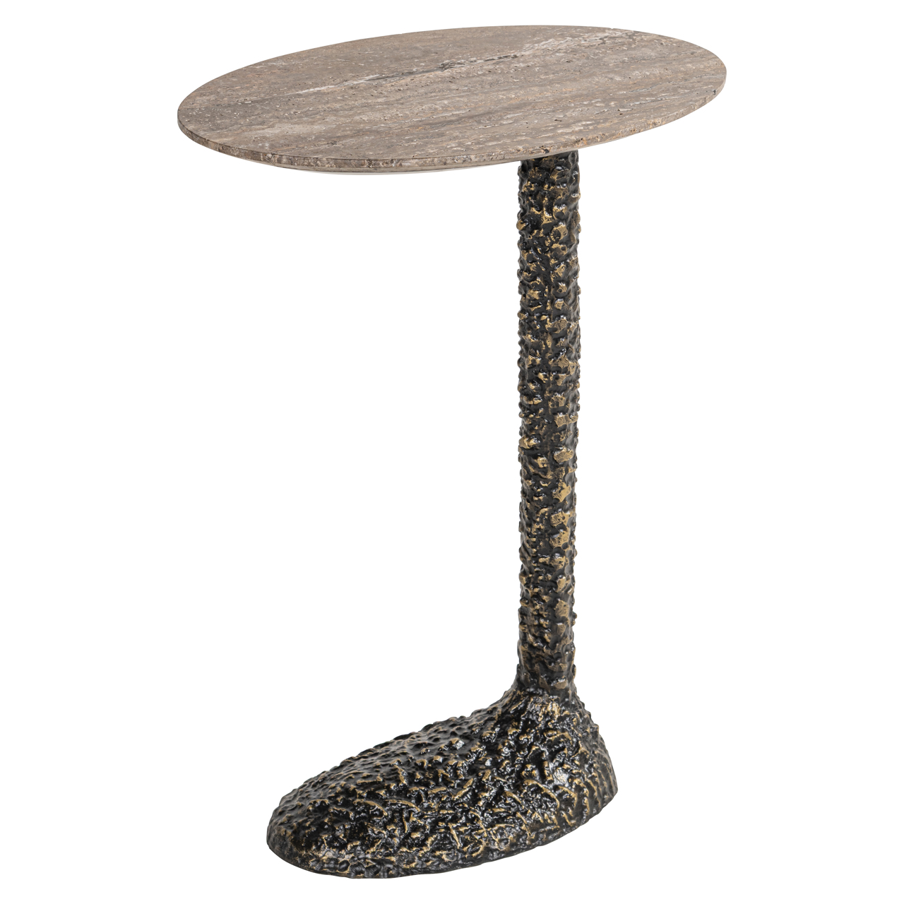 Ovale Laptoptafel Arosa Travertin 45 x 30cm