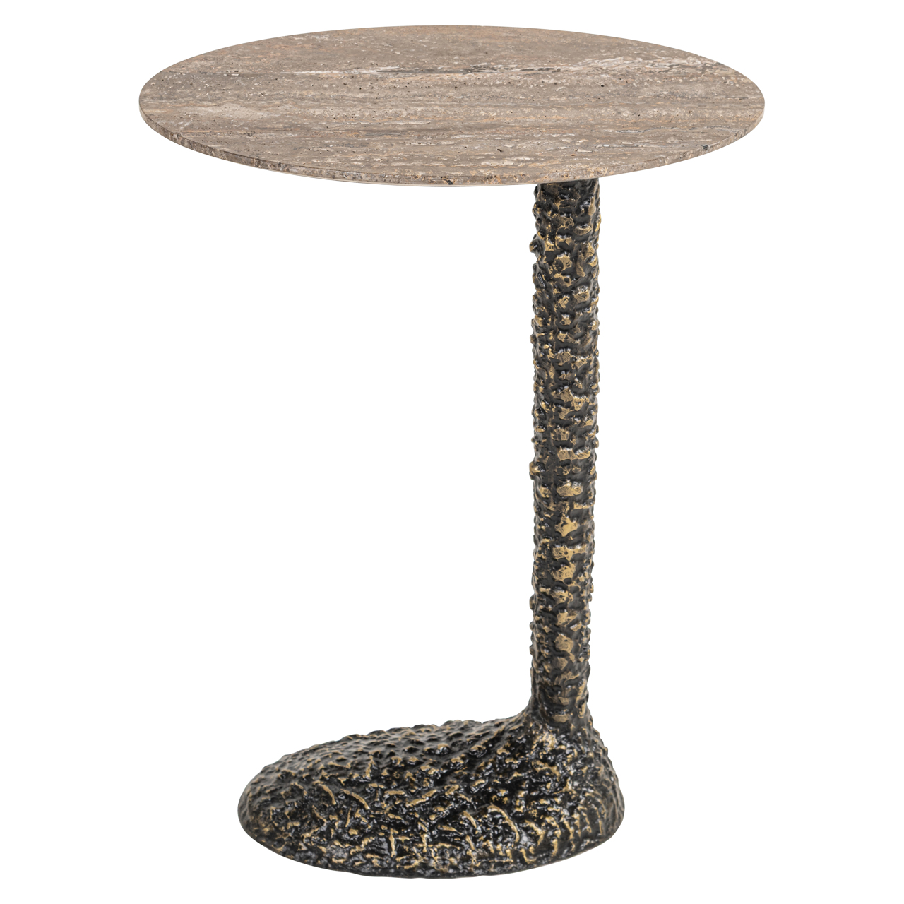 Ovale Laptoptafel Arosa Travertin 45 x 30cm - Afbeelding 2