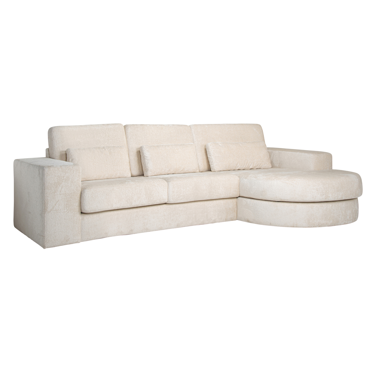 Loungebank Felix Chenille, kleur Wit