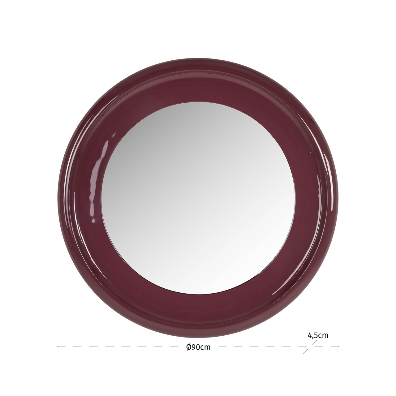 Ronde Spiegel Eabel 90cm Burgundy - Afbeelding 3