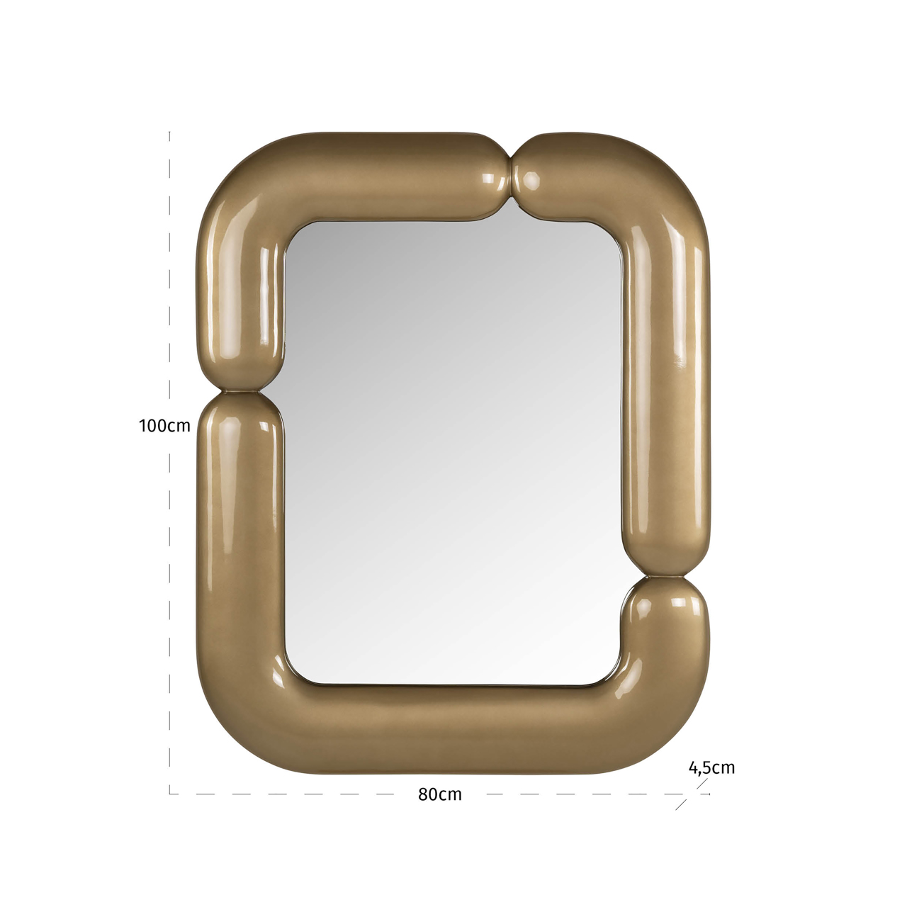 Spiegel Aubry 100 x 80cm Goud - Afbeelding 5