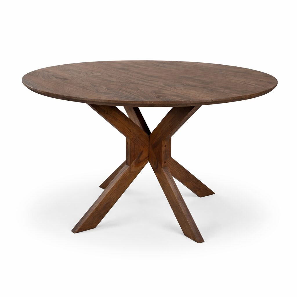 Ronde Eettafel Rhonda Eikenhout - 129 cm - Bruin