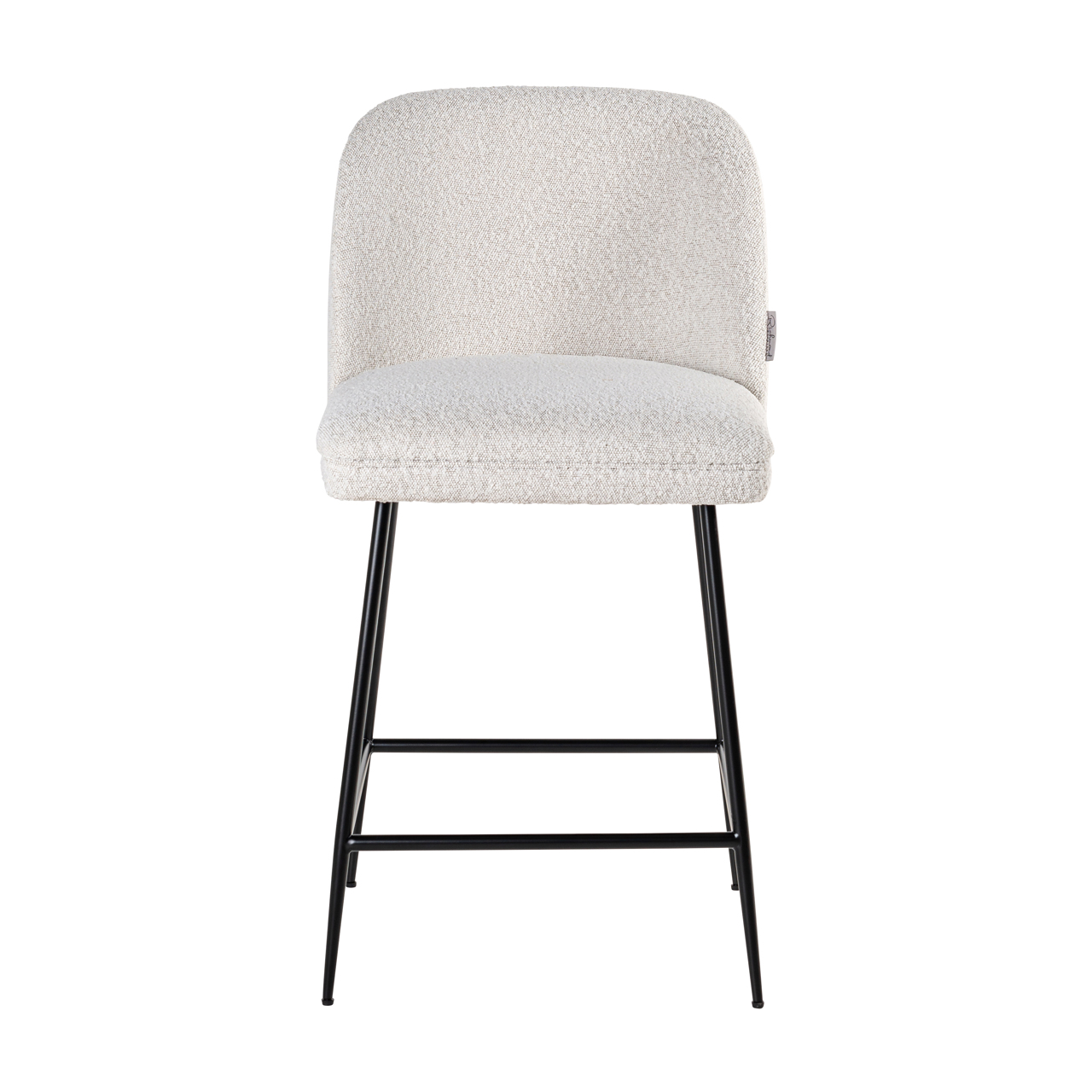 Barstoel Pullitzer Bouclé - Wit (zithoogte 69cm) - Afbeelding 4
