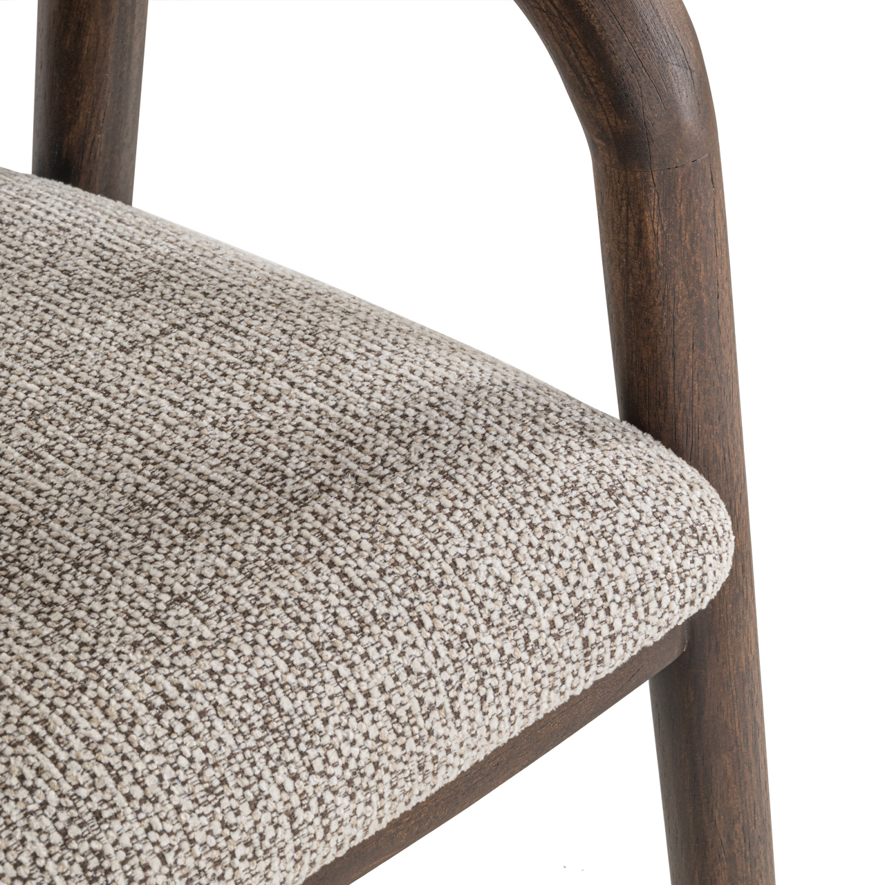 Barstoel Mihara Geweven stof en hout Mocca (zithoogte 70cm) - Afbeelding 8