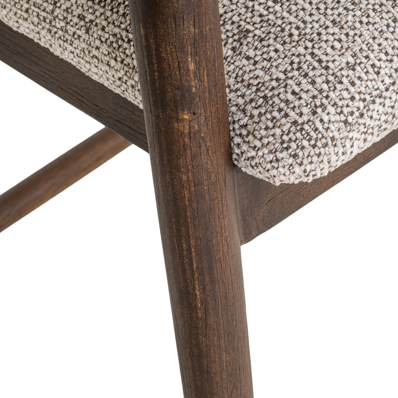 Barstoel Mihara Geweven stof en hout Mocca (zithoogte 70cm) - Afbeelding 6