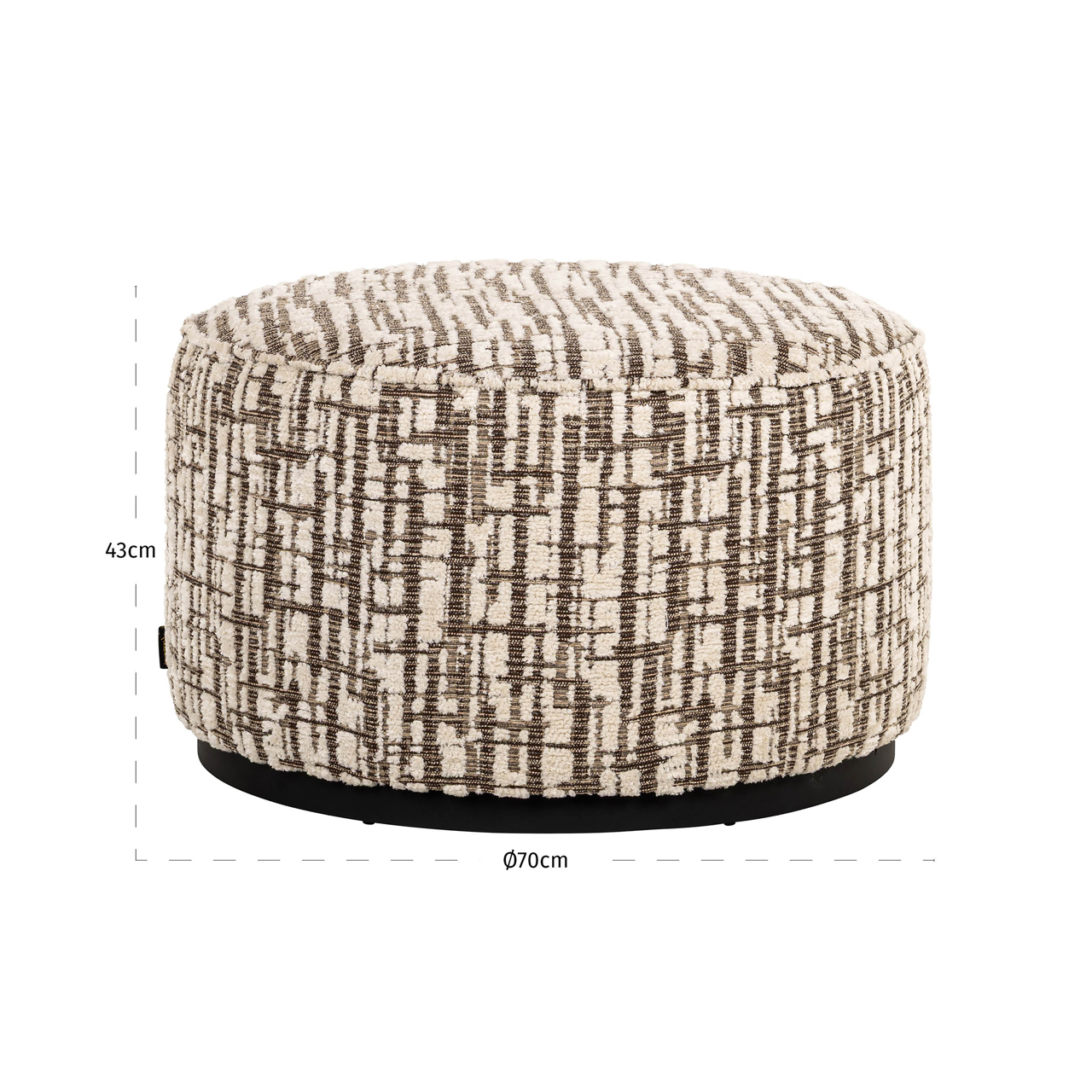 Poef Lexie - Cream (70 cm ) - Afbeelding 4