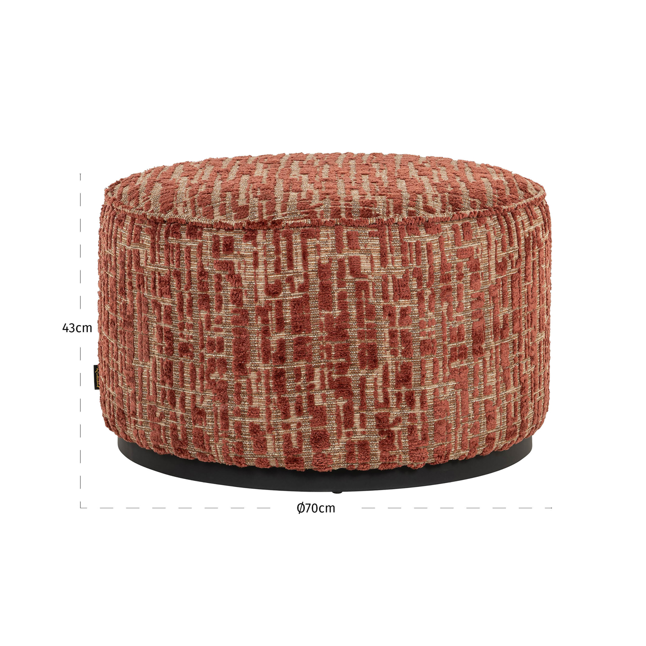 Poef Lexie - Terra (70 cm ) - Afbeelding 4