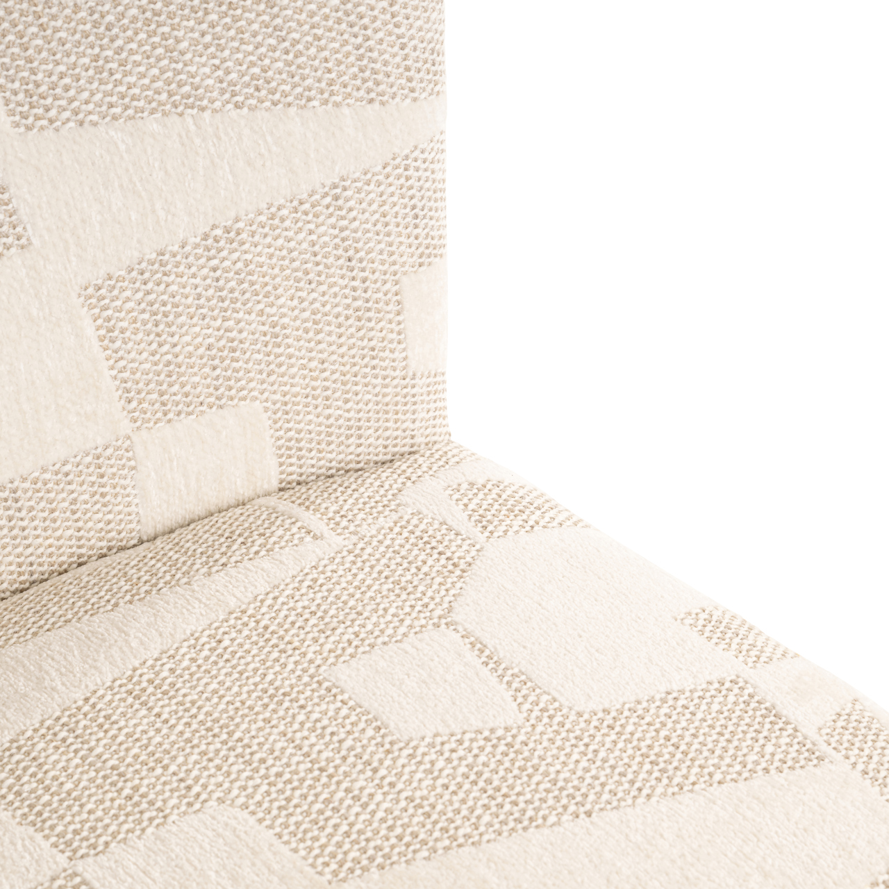 Eetkamerstoel Lorain Met wieltjes Graffic stof Beige - Afbeelding 6