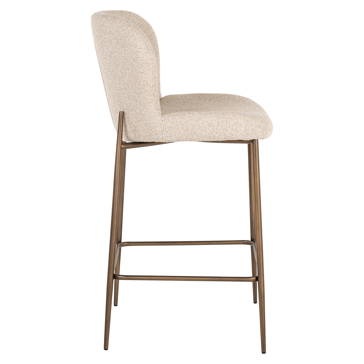 Barstoel Odarby Bouclé Crème (zithoogte 67cm) - Afbeelding 3