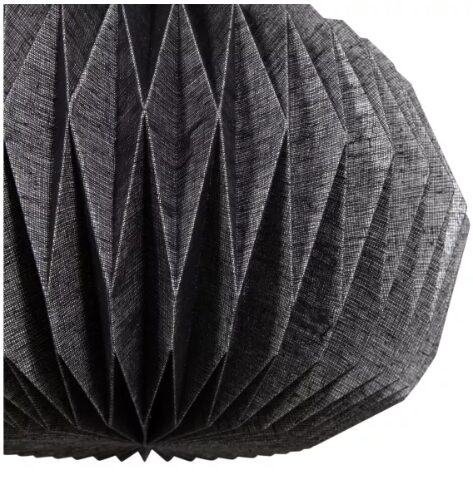 Hanglamp Globe Gevouwen papier - Zwart - Afbeelding 2