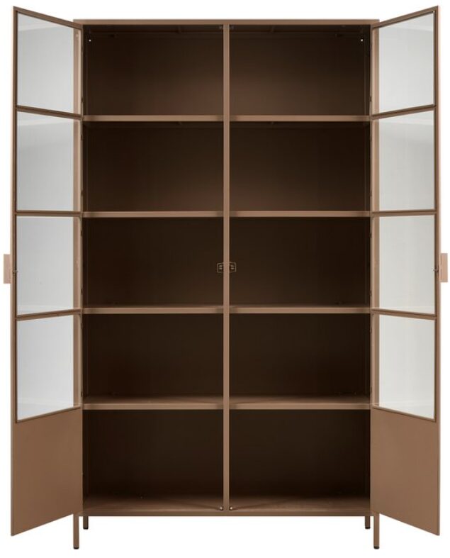 Vitrinekast Ronja 189 x 110cm - Bruin - Afbeelding 3