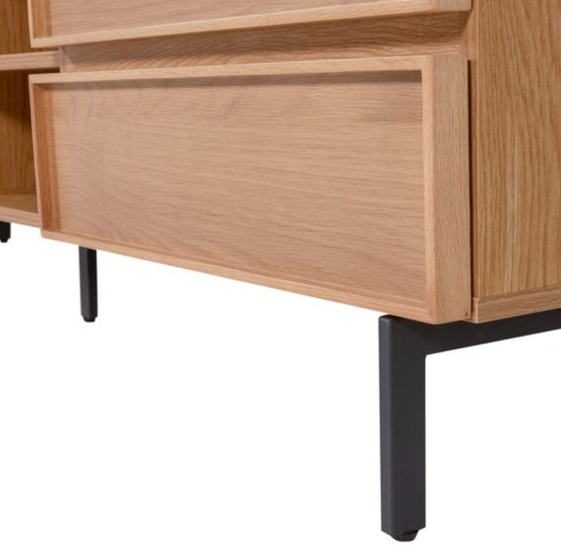 TV Meubel Tours Melamine MDF 180 cm - Naturel - Afbeelding 2