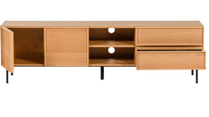 TV Meubel Tours Melamine MDF 180 cm - Naturel - Afbeelding 3