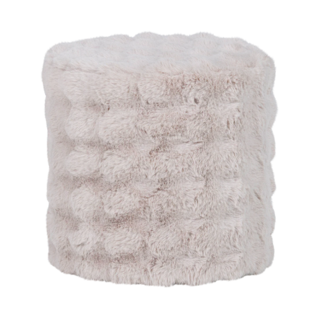 Poef Olven Hoog Fluffy - Naturel