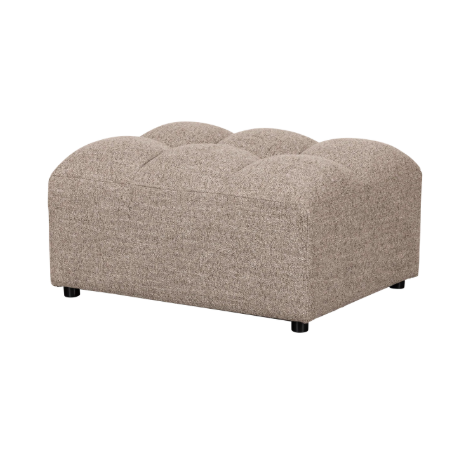 Hocker Allure Geweven Stof Melange - Bruin