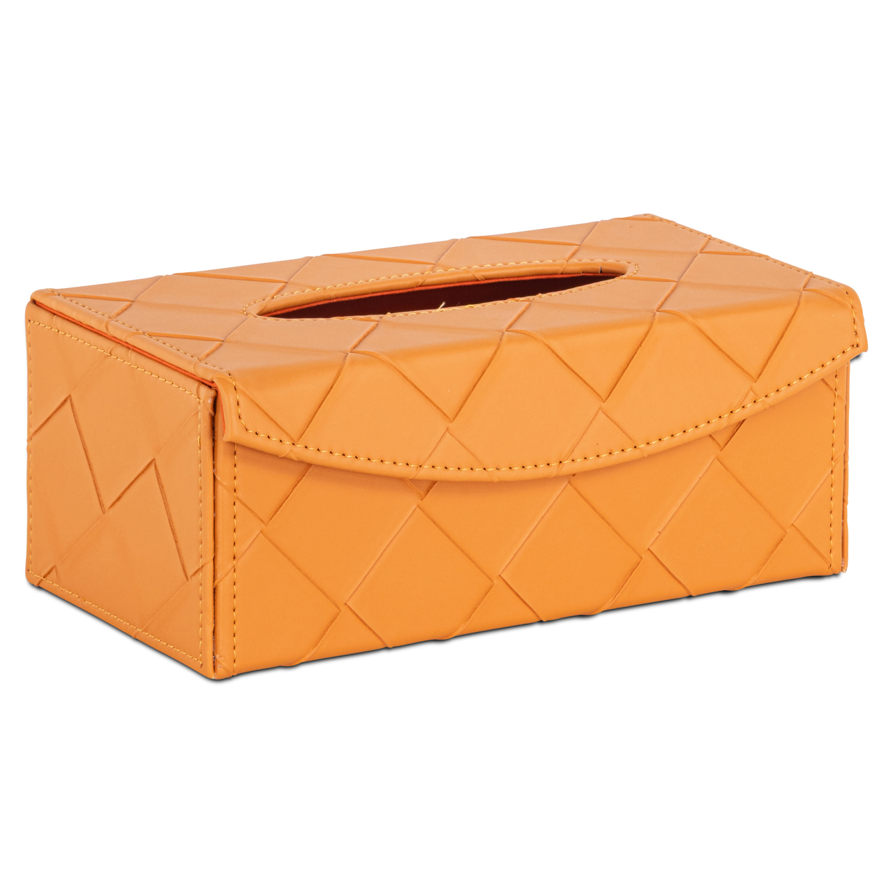 Tissuebox Molly Lederlook, kleur Oranje
