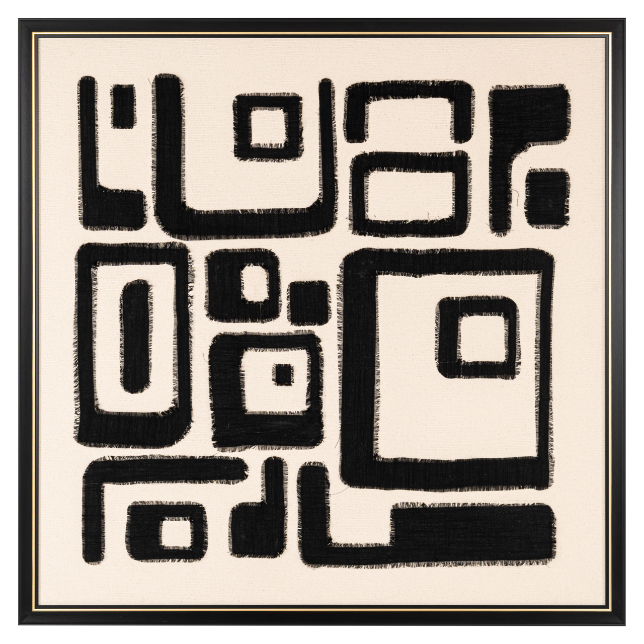 Wall art Shanita - Zwart - Wit