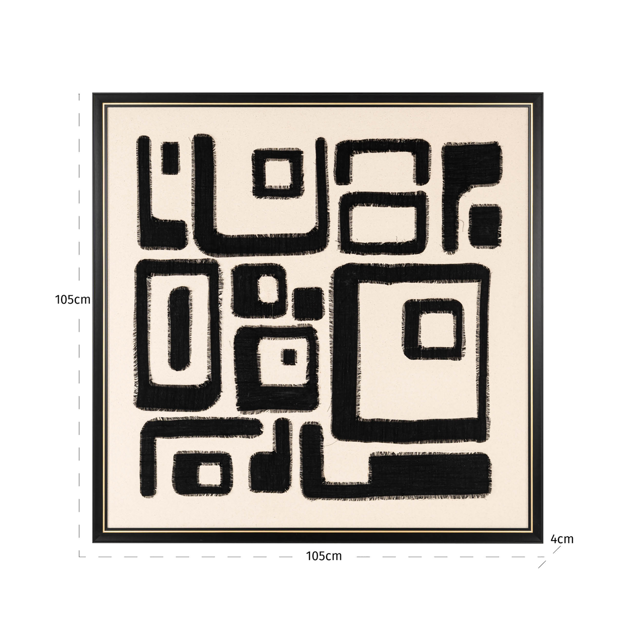 Wall art Shanita - Zwart - Wit - Afbeelding 4