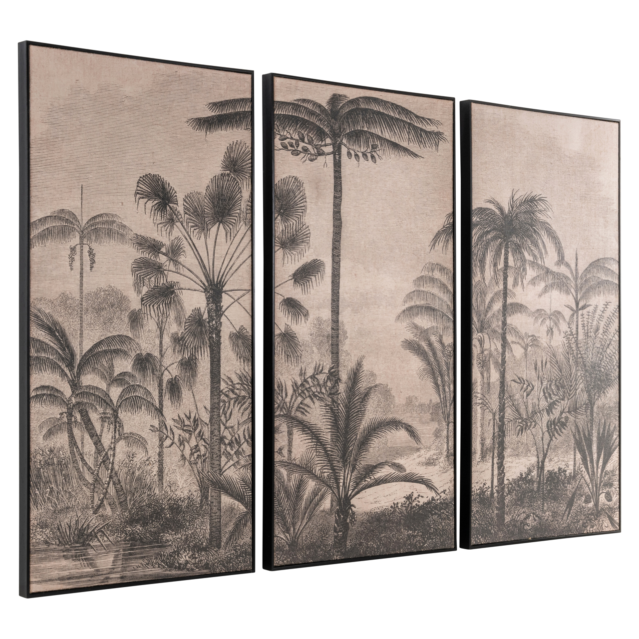 Wall art Rhapsody - Bruin (Set of 3) - Afbeelding 2
