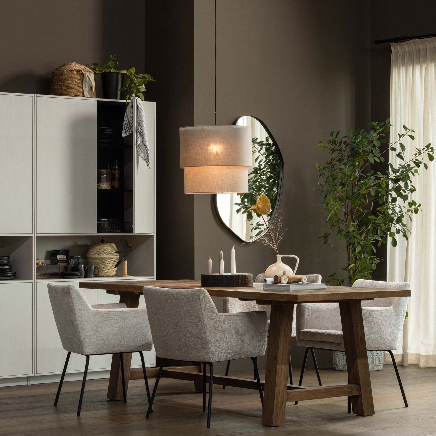 Organische Spiegel Romee 100 x 70cm, kleur Zwart - Afbeelding 8