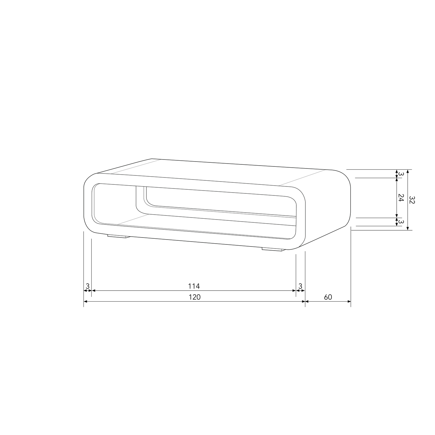 Salontafel Kin Acaciahout, 120 x 60cm - Naturel - Afbeelding 6