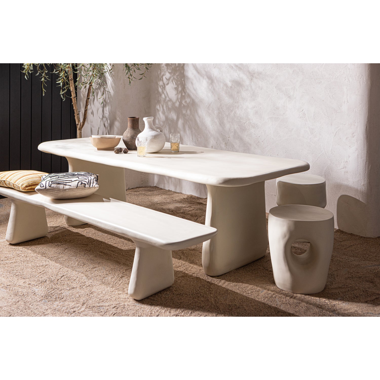 Organische Tuin Bijzettafel Aur 40cm, kleur Naturel - Afbeelding 8