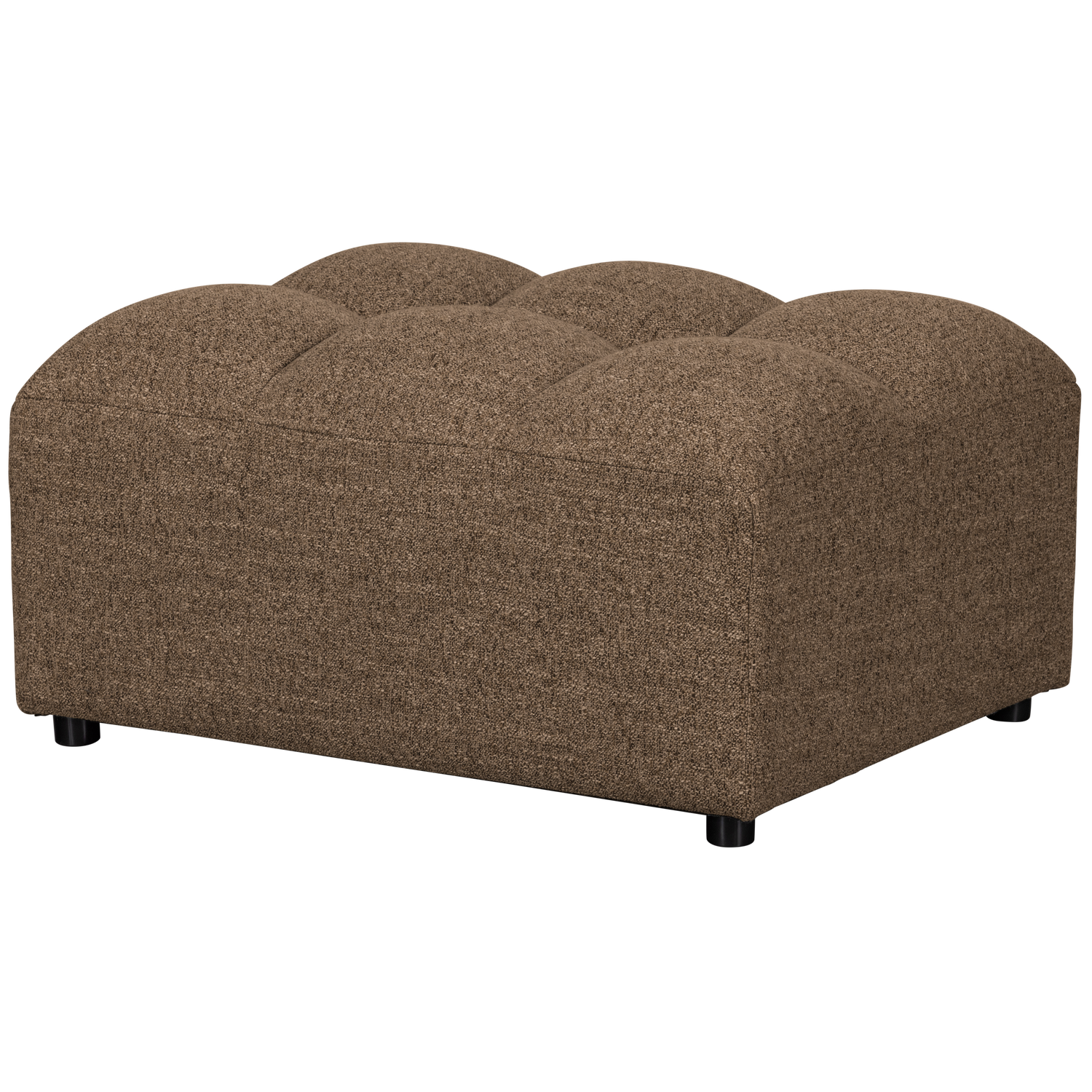 Hocker Allure Geweven Stof Melange -Donkerbruin - Afbeelding 3