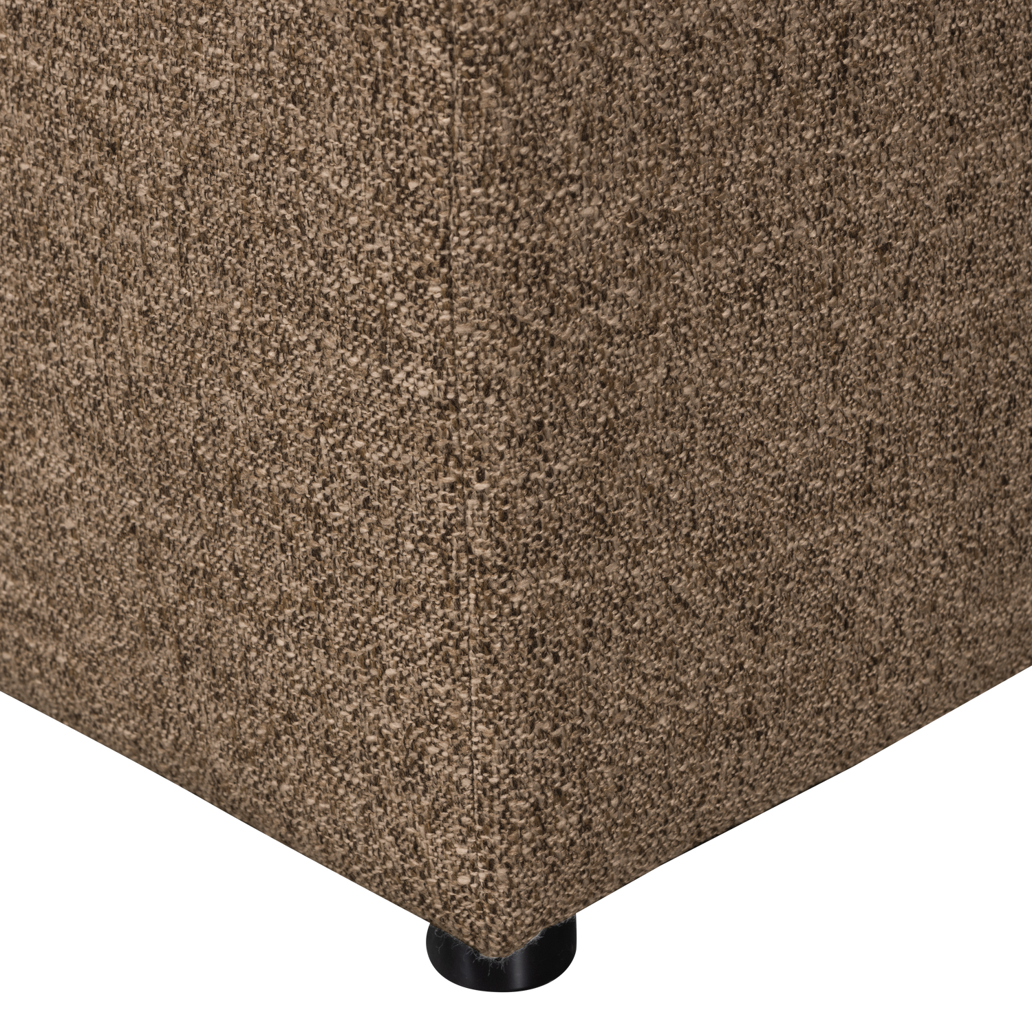 Hocker Allure Geweven Stof Melange -Donkerbruin - Afbeelding 7