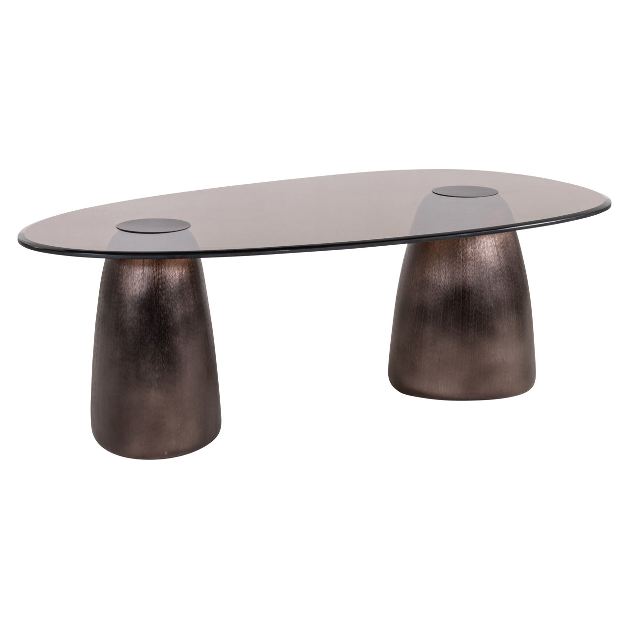 Ovale Salontafel Hayden Glas 128 x 69cm