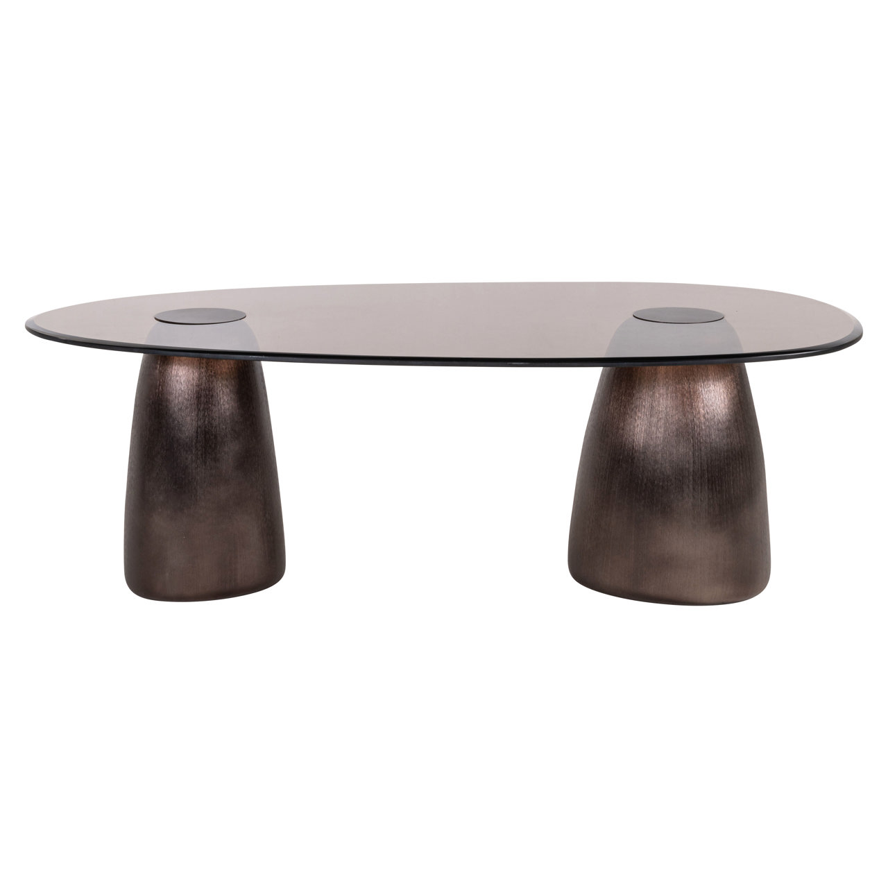 Ovale Salontafel Hayden Glas 128 x 69cm - Afbeelding 2