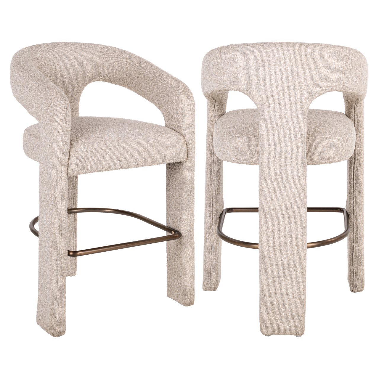 Barkruk Belle Bouclé Crème (zithoogte 66cm)