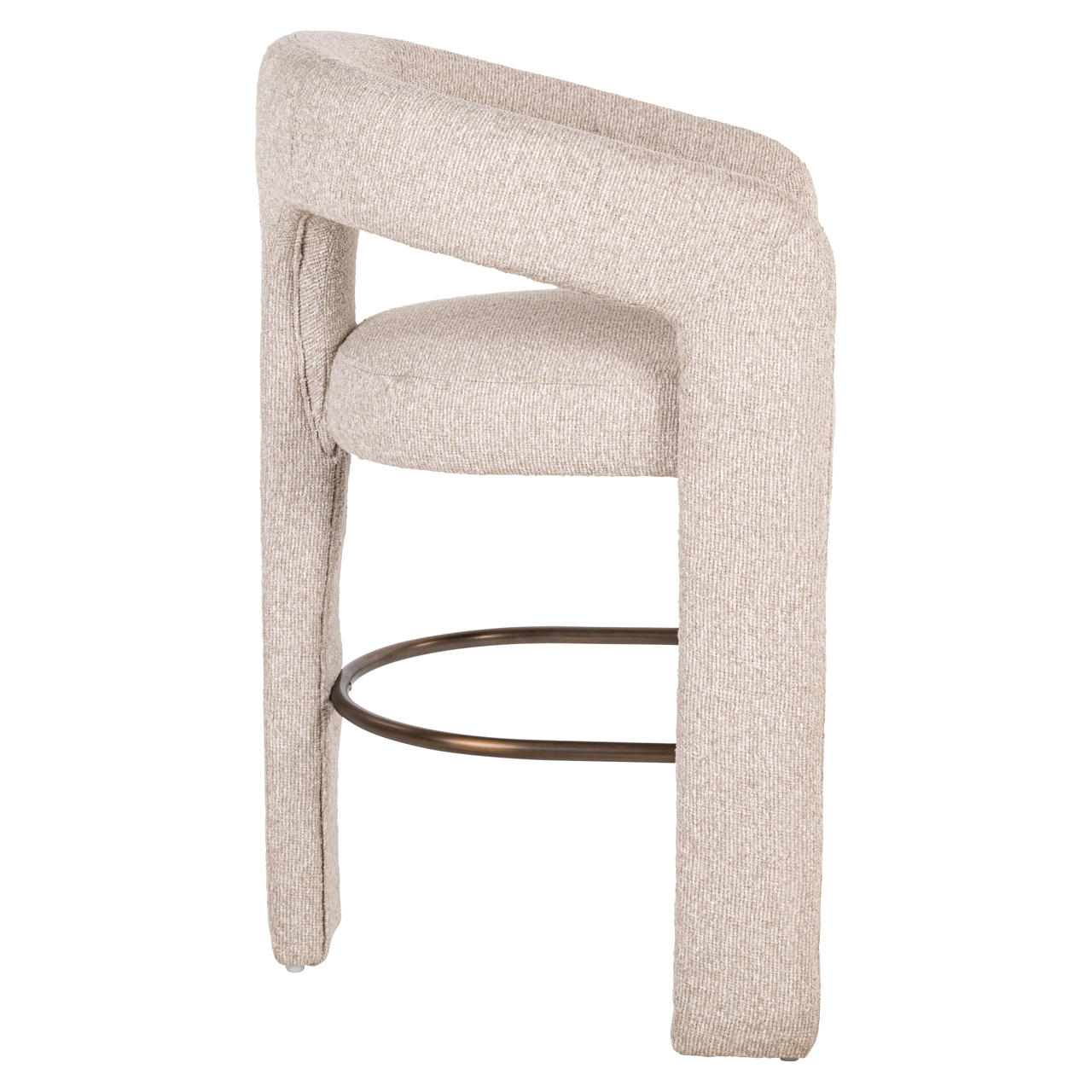 Barkruk Belle Bouclé Crème (zithoogte 66cm) - Afbeelding 4