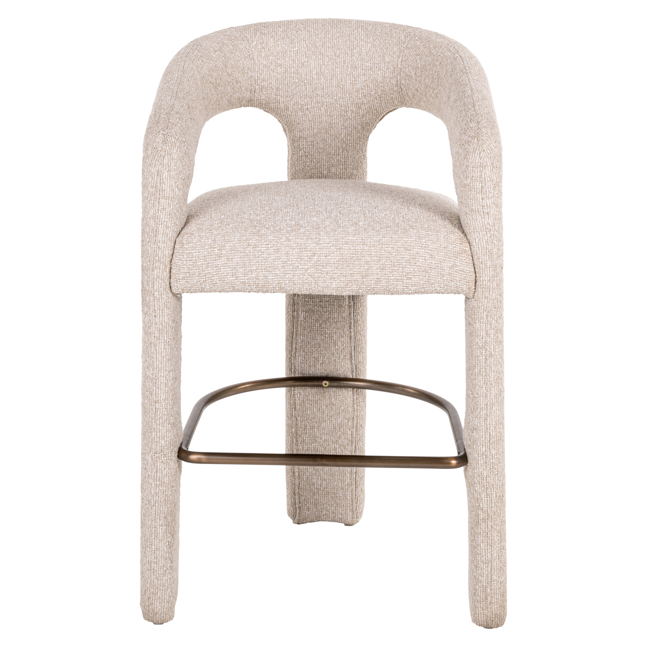 Barkruk Belle Bouclé Crème (zithoogte 66cm) - Afbeelding 3