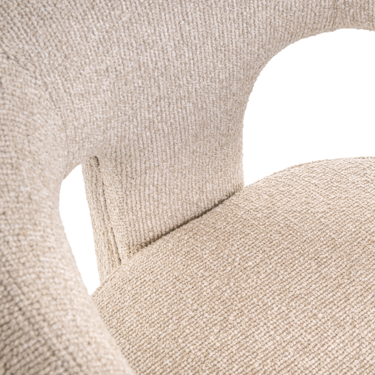 Barkruk Belle Bouclé Crème (zithoogte 66cm) - Afbeelding 6
