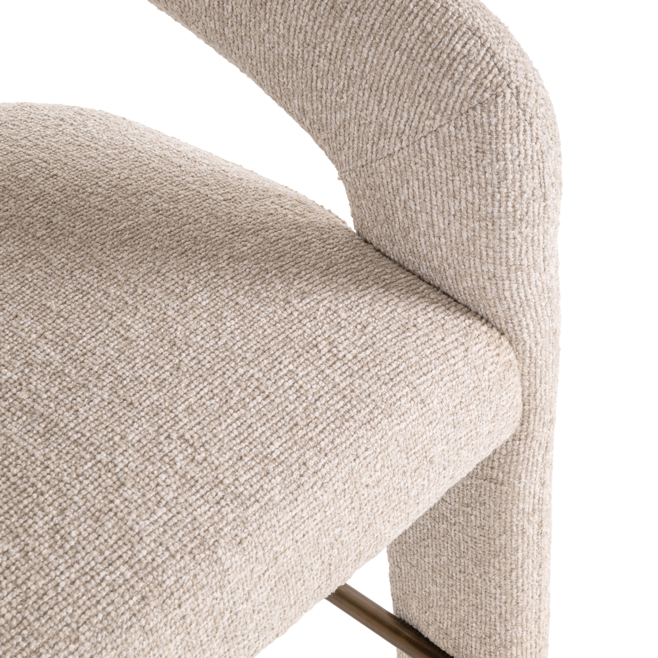 Barkruk Belle Bouclé Crème (zithoogte 66cm) - Afbeelding 7