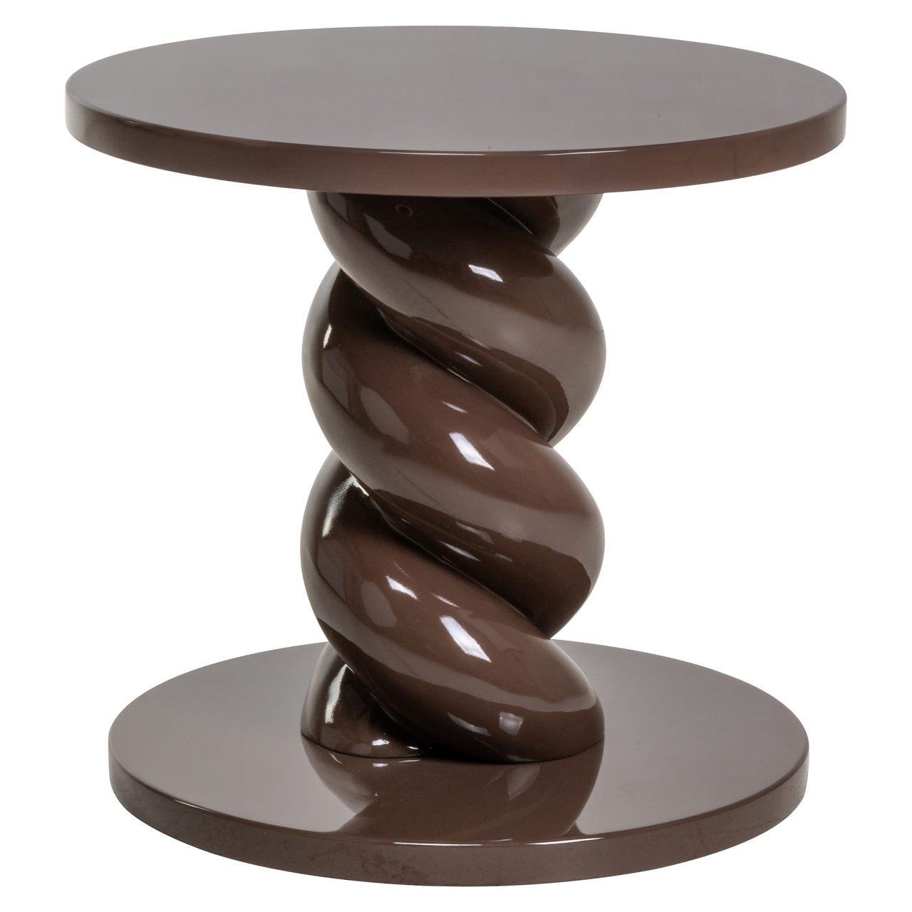 Ronde Bijzettafel Coco Chestnut