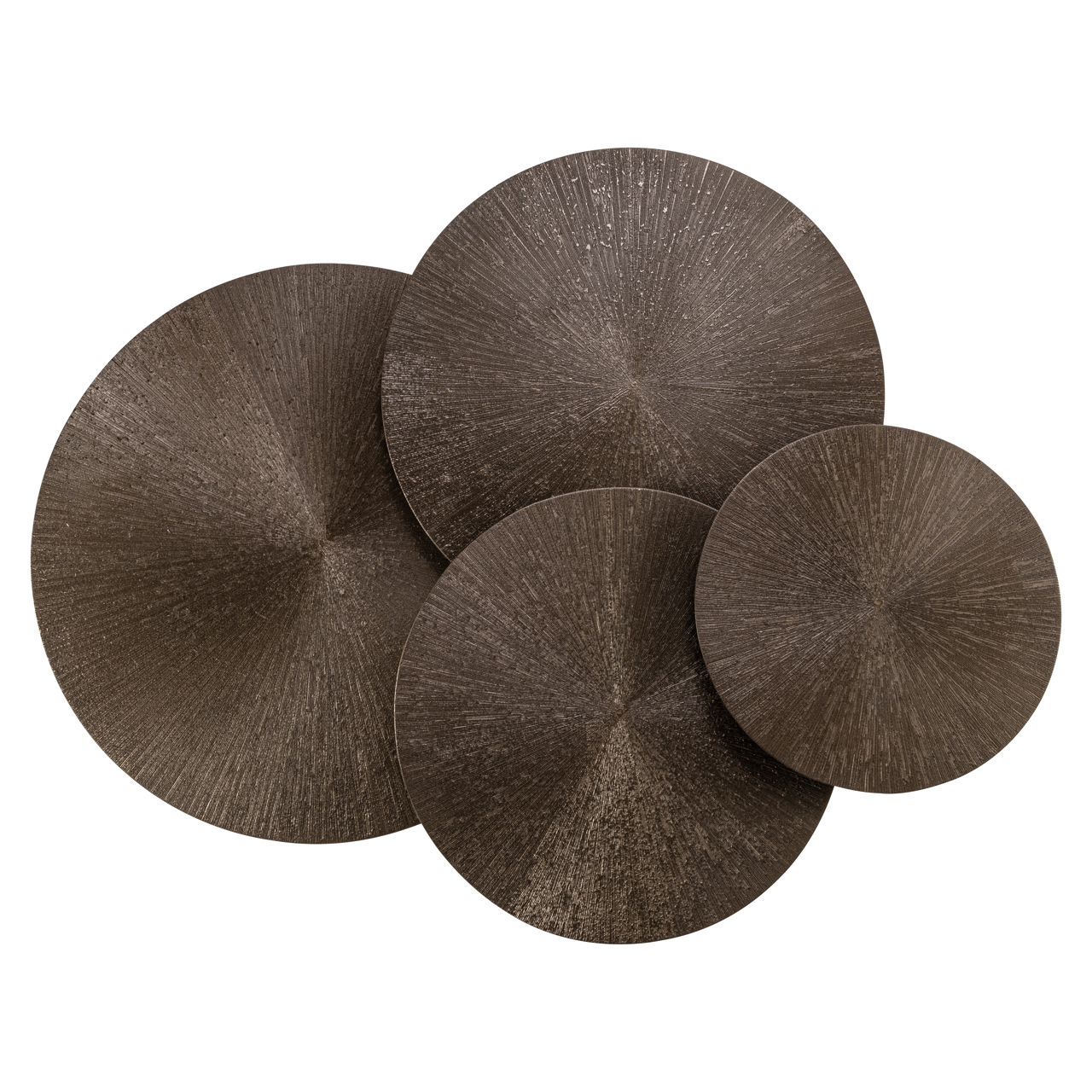Ronde Salontafel Quadra - Bronze set van 4 stuks - Afbeelding 3