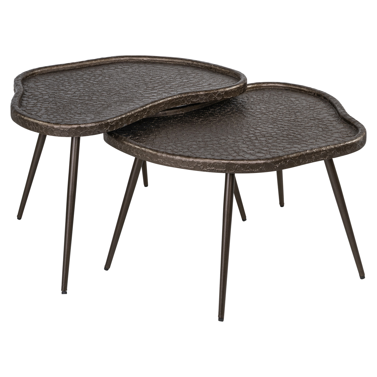 Organische Salontafel Bean - Bronze set van 2 stuks