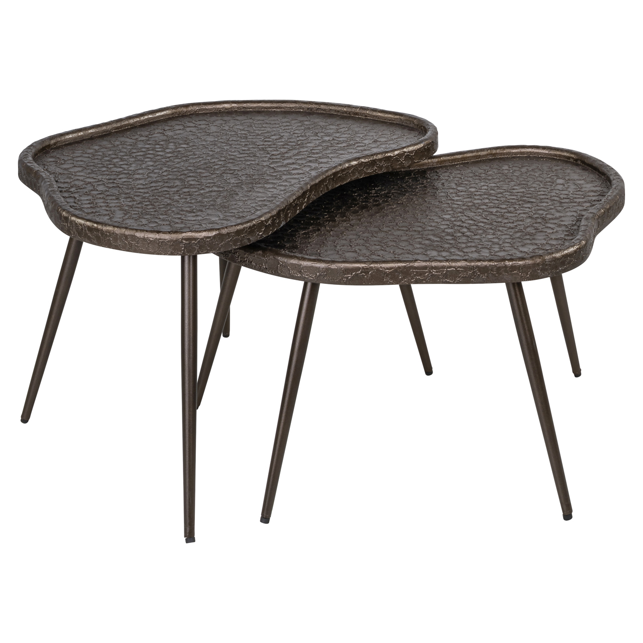 Organische Salontafel Bean - Bronze set van 2 stuks - Afbeelding 3
